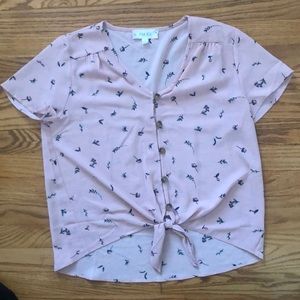 Pink spring blouse